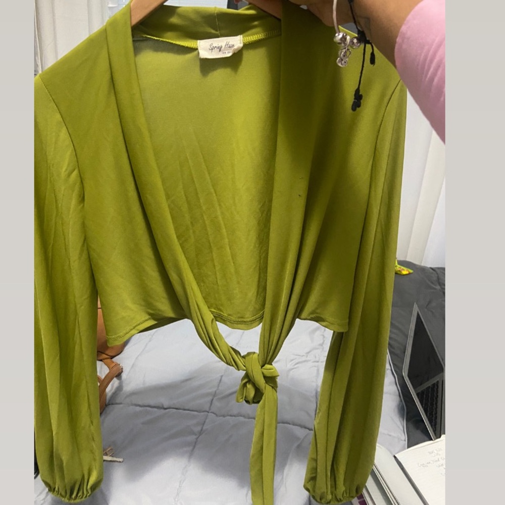Green blouse